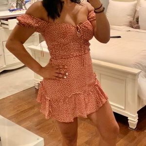 sundae muse off the shoulder summer dress